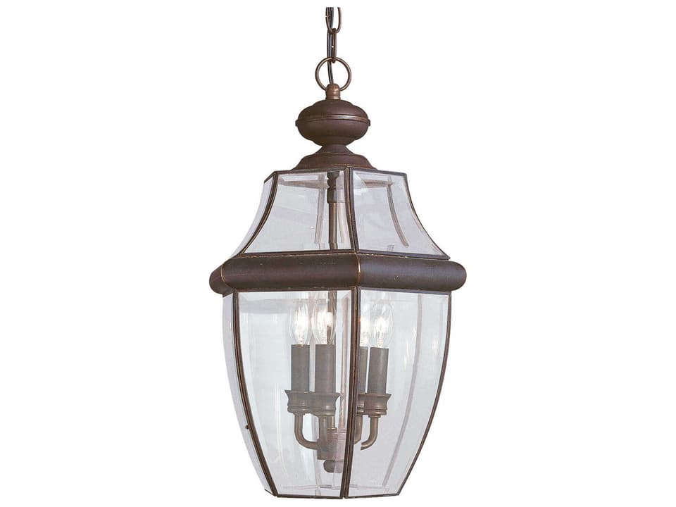 Lancaster 3-Light Outdoor Pendant Light in Antique Bronze