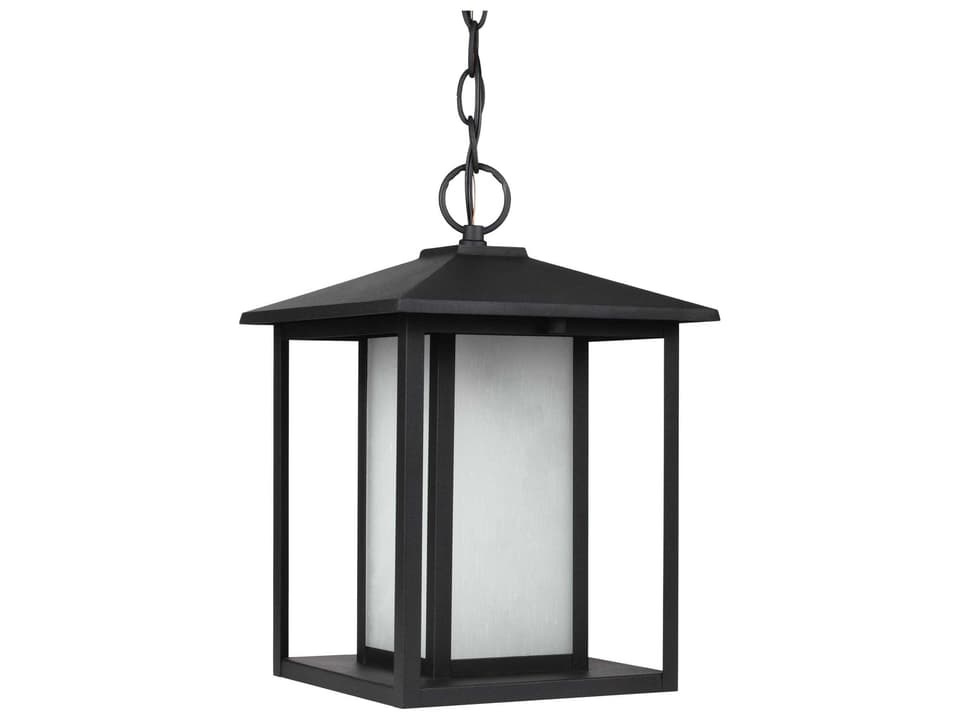 Hunnington 1-Light Outdoor Pendant Light in Black