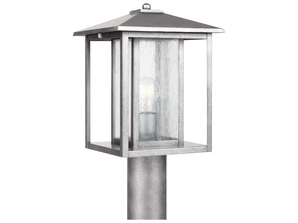 Hunnington 1-Light Outdoor Post Light in Weathered Pewter
