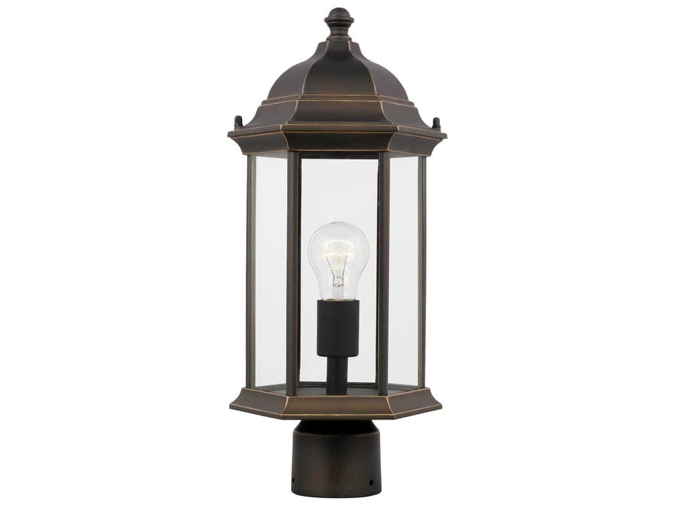 Sevier 1-Light Outdoor Post Lantern in Antique Bronze