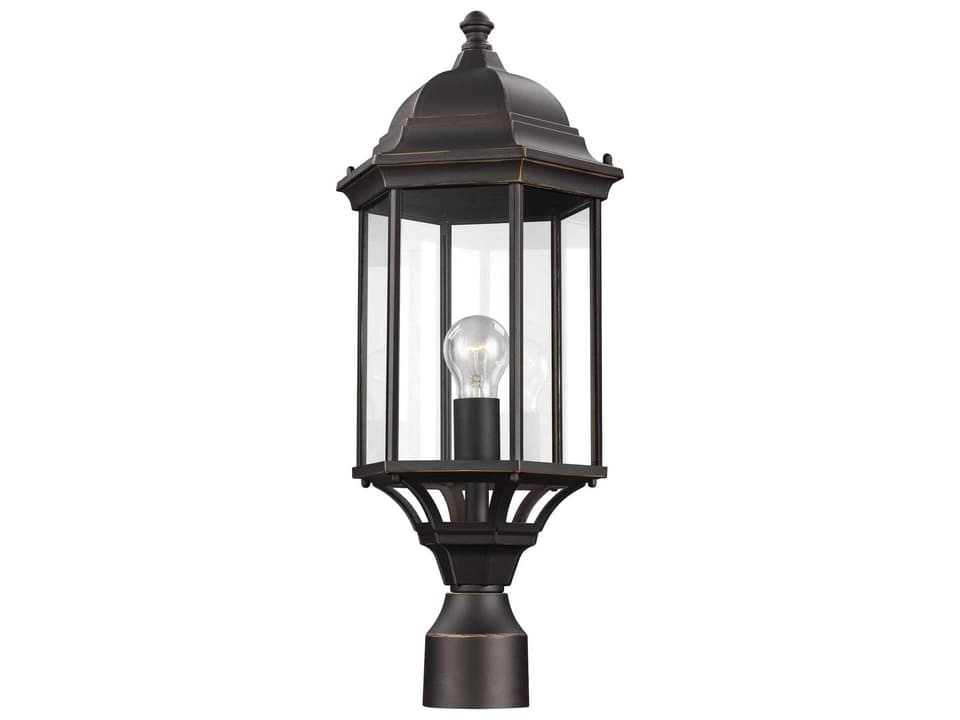 Sevier 1-Light Outdoor Post Lantern in Antique Bronze