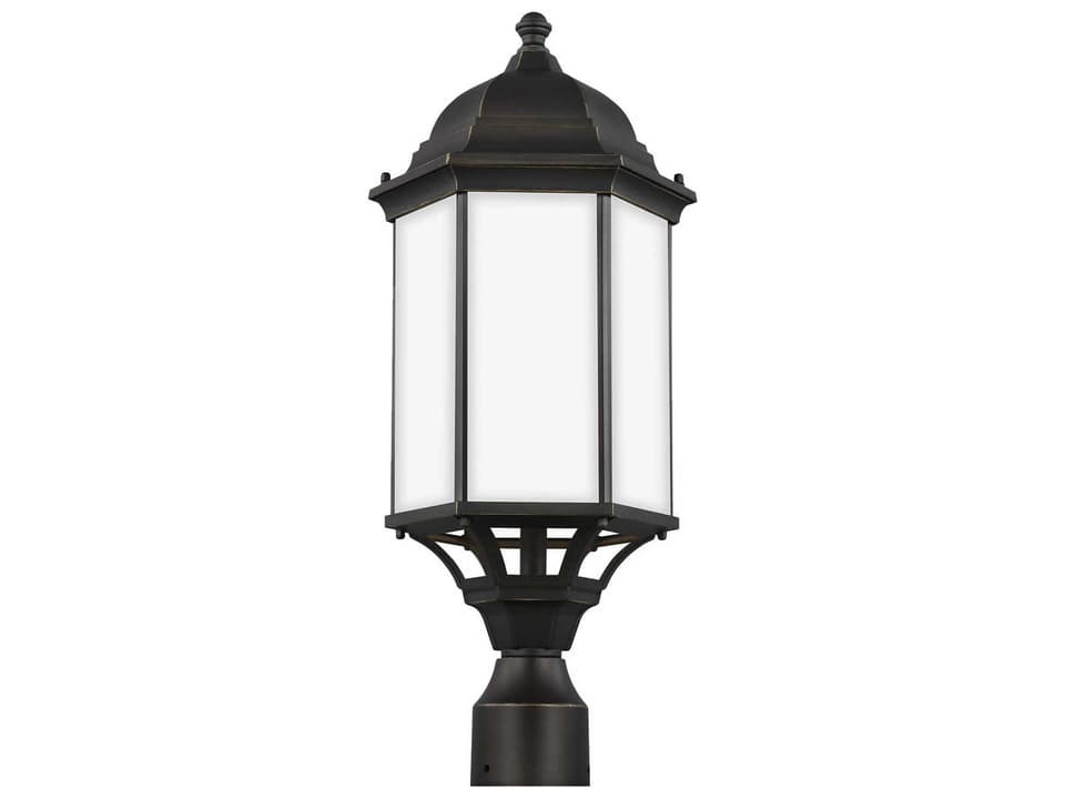 Sevier 1-Light Outdoor Post Lantern in Antique Bronze
