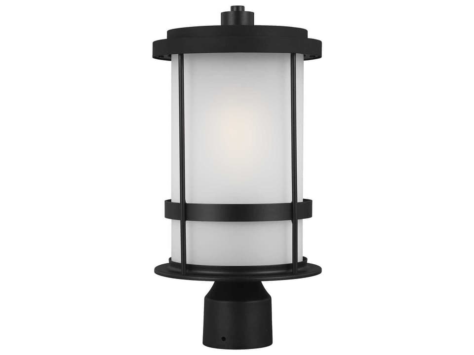 Wilburn 1-Light Outdoor Post Lantern in Black