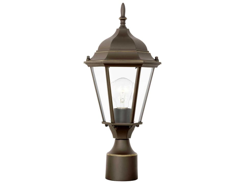 Bakersville 1-Light Outdoor Post Lantern in Antique Bronze