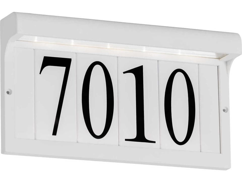 LED Address Light Outdoor Wall Sconce in White