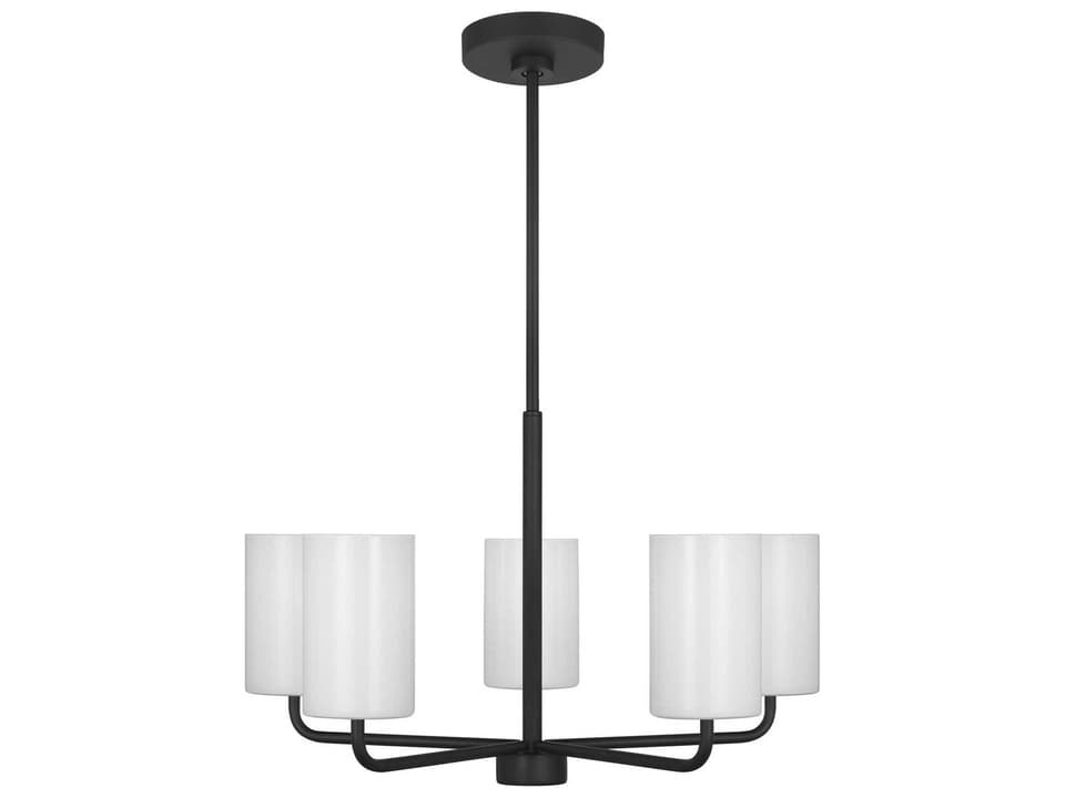 Rhett 5-Light Chandelier in Midnight Black