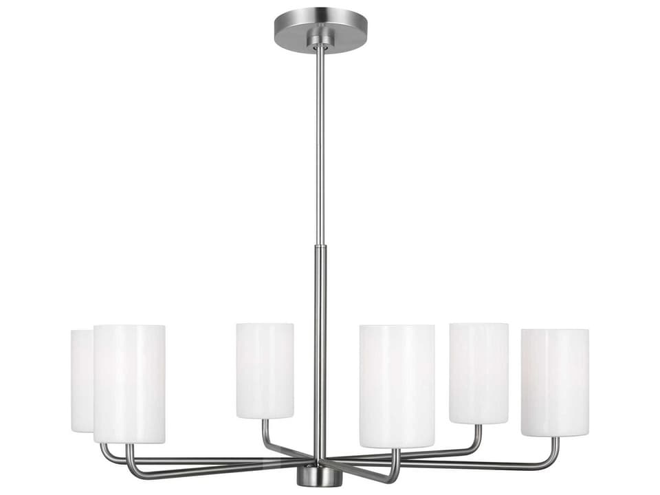 Rhett 6-Light Chandelier in Brushed Steel