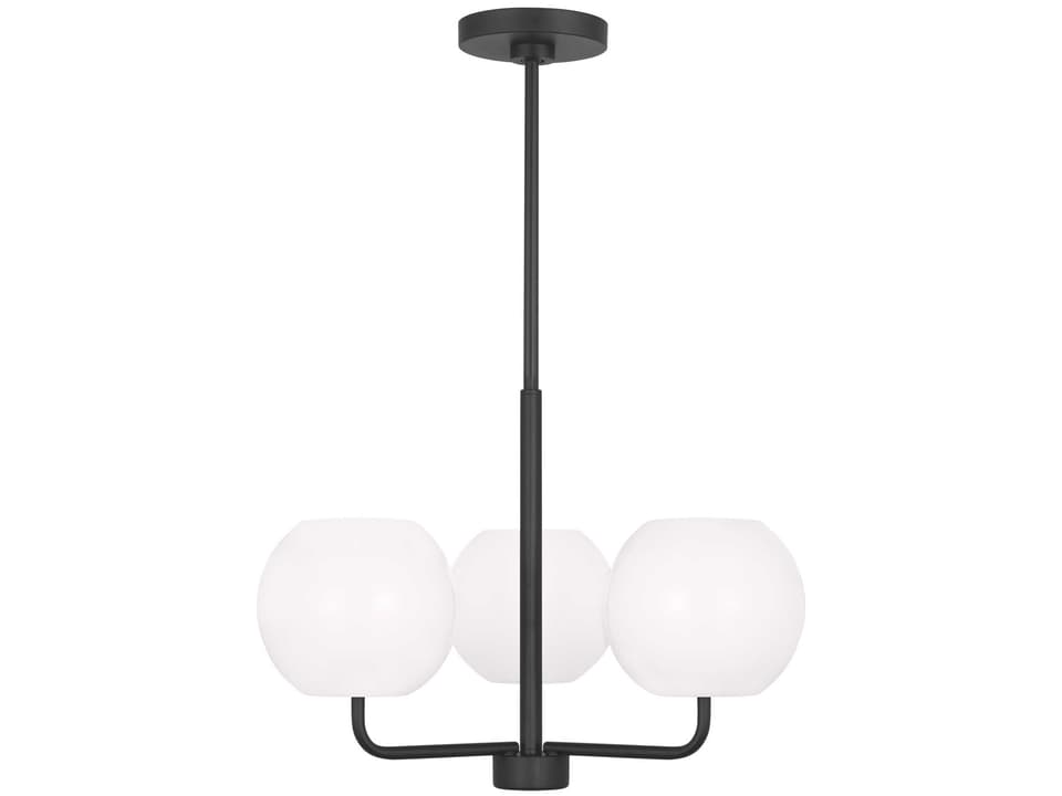3-Light Rory Chandelier in Midnight Black