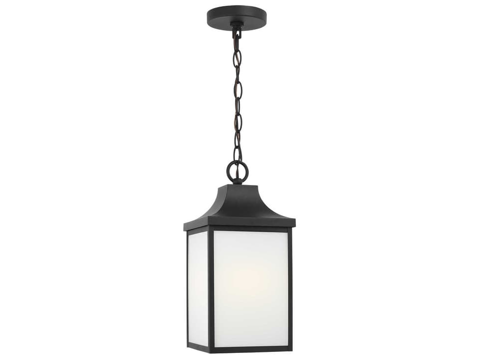 Saybrook 1-Light Outdoor Pendant in Textured Black