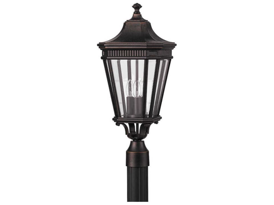 Cotswold Lane 3-Light Outdoor Post Light in Grecian Bronze
