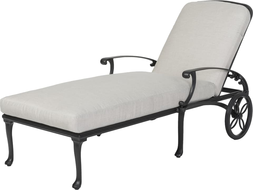Michigan Cast Aluminum Chaise Lounge with Wheels
