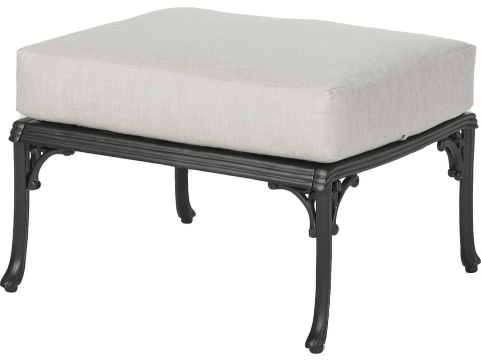 Michigan Cast Aluminum Outdoor Ottoman No Cushion