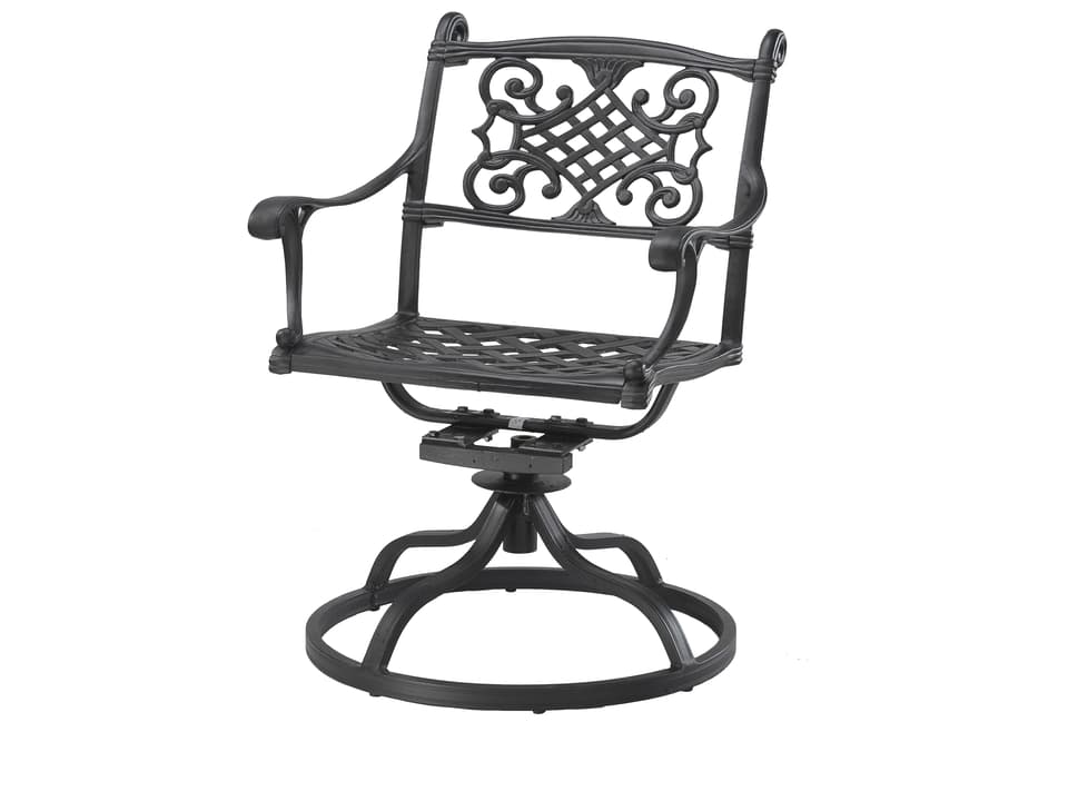 Michigan Cast Aluminum Swivel Rocker Dining Armchair