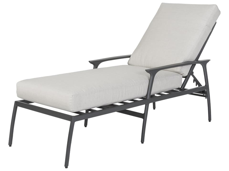 Amari Aluminum Chaise Lounge in Carbon