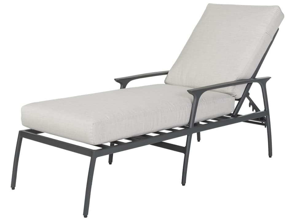 Amari Adjustable Cast Aluminum Chaise Lounge in Carbon