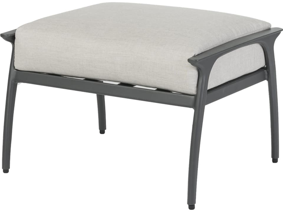 Amari Cast Aluminum Outdoor Ottoman in Carbon