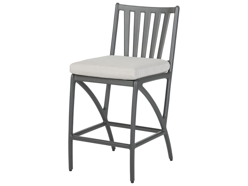 Amari Aluminum Carbon Stationary Patio Counter Stool - No Cushion
