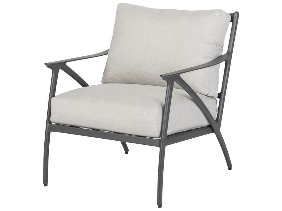 Amari Cast Aluminum Lounge Chair in Carbon