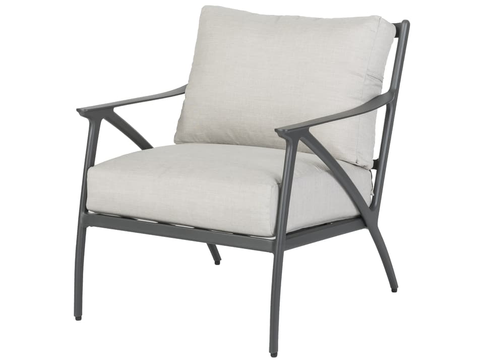 Amari Cast Aluminum Lounge Chair in Carbon