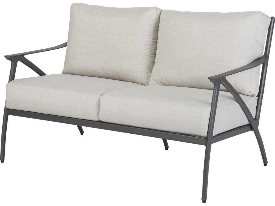 Amari Cast Aluminum Loveseat in Carbon