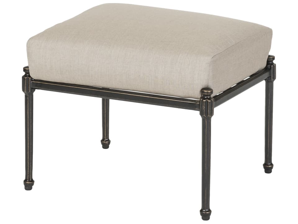 Morro Bay Cast Aluminum Outdoor Ottoman No Cushion