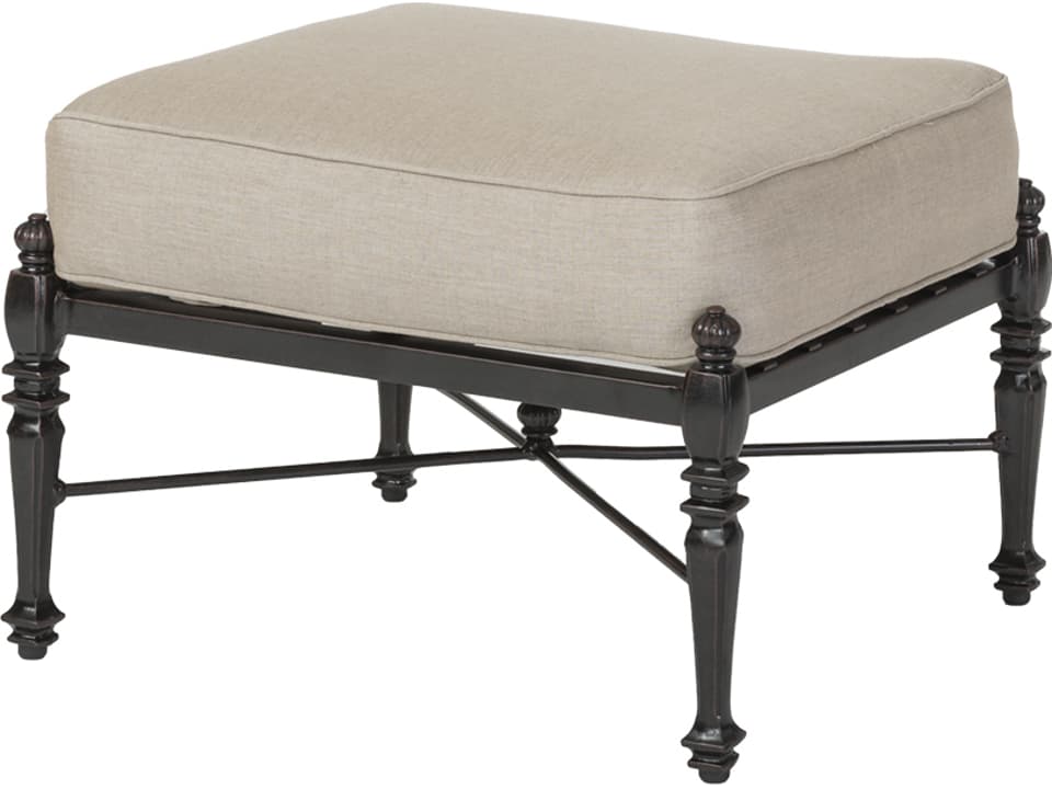 Grand Terrace Cast Aluminum Outdoor Ottoman