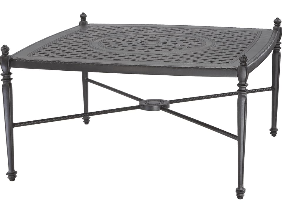 Grand Terrace 42 Inch Square Cast Aluminum Coffee Table