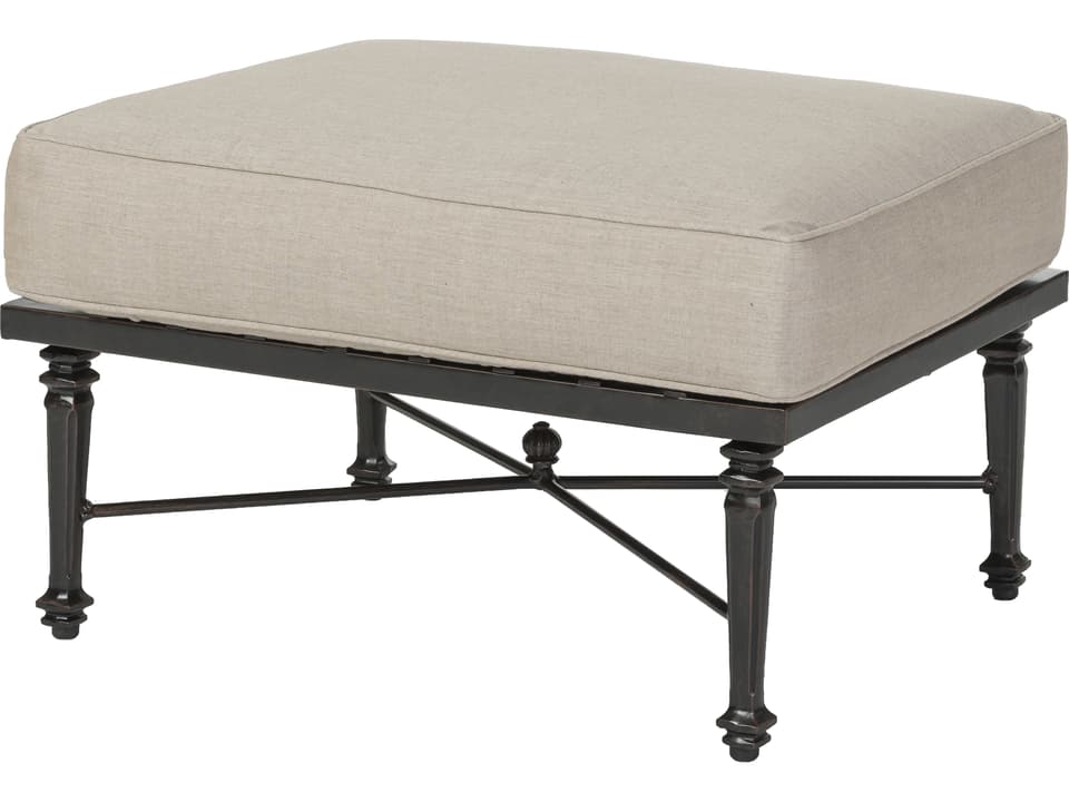 Grand Terrace Cast Aluminum Sectional Patio Ottoman No Cushion