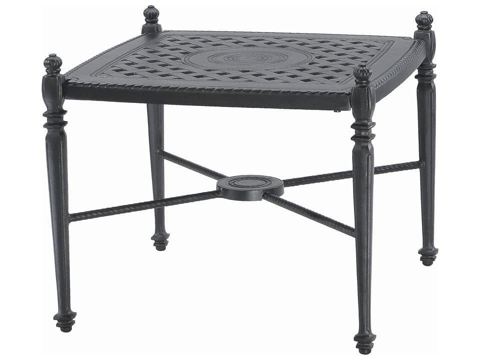 Grand Terrace 26-Inch Square Cast Aluminum End Table