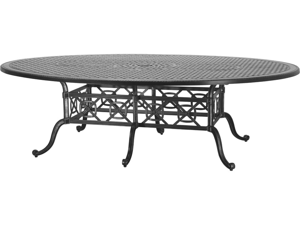 Grand Terrace Geo Counter Gathering Table with Umbrella Hole