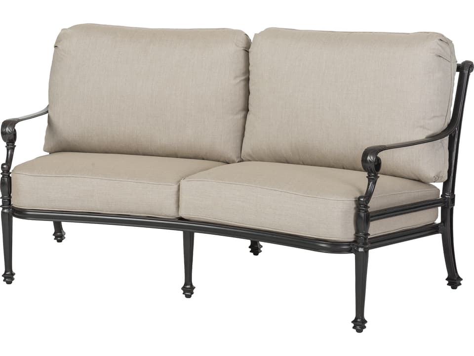 Grand Terrace Curved Cast Aluminum Loveseat