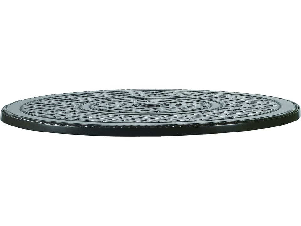 Grand Terrace 42 Inch Round Cast Aluminum Table Top with Umbrella Hole