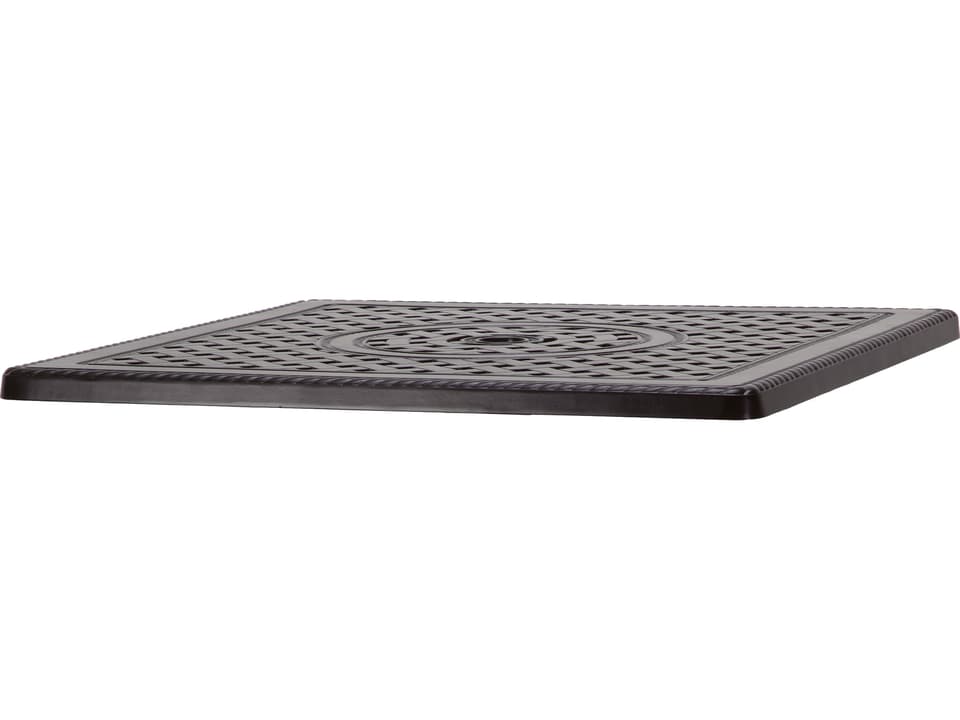 Grand Terrace 30-Inch Square Cast Aluminum Table Top with Umbrella Hole
