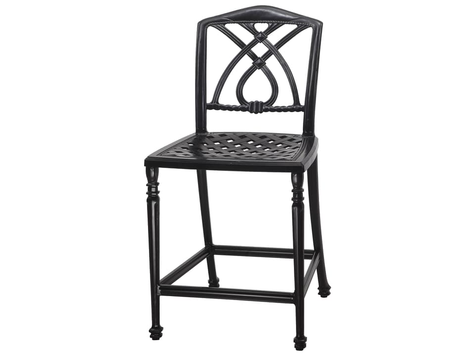 Terrace Cast Aluminum Stationary Bar Stool without Arms