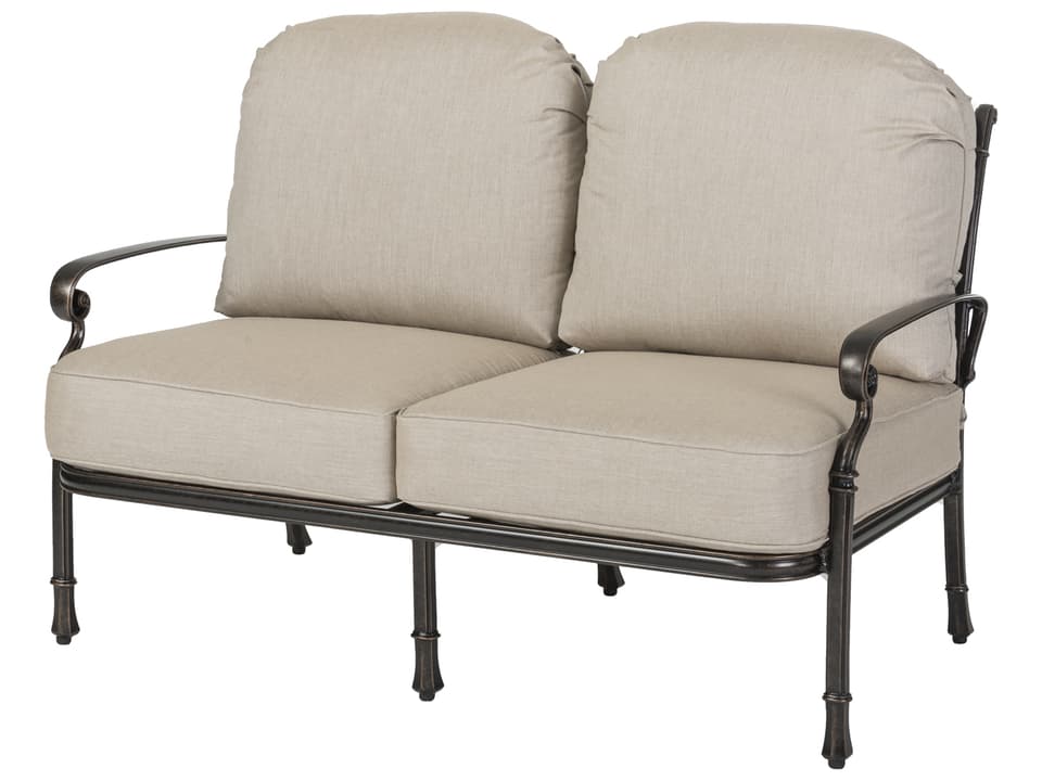 Bella Vista Cast Aluminum Loveseat in Midnight Gold