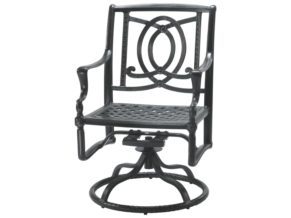 Bel Air Cast Aluminum Swivel Rocker Dining Arm Chair