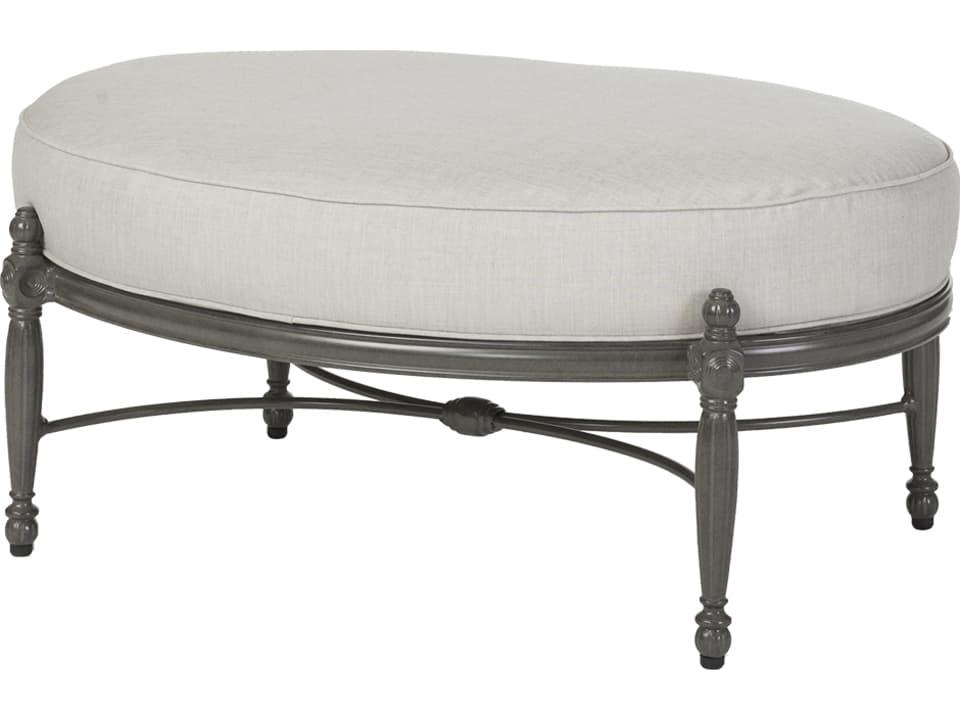 Bel Air Cast Aluminum Oval Ottoman