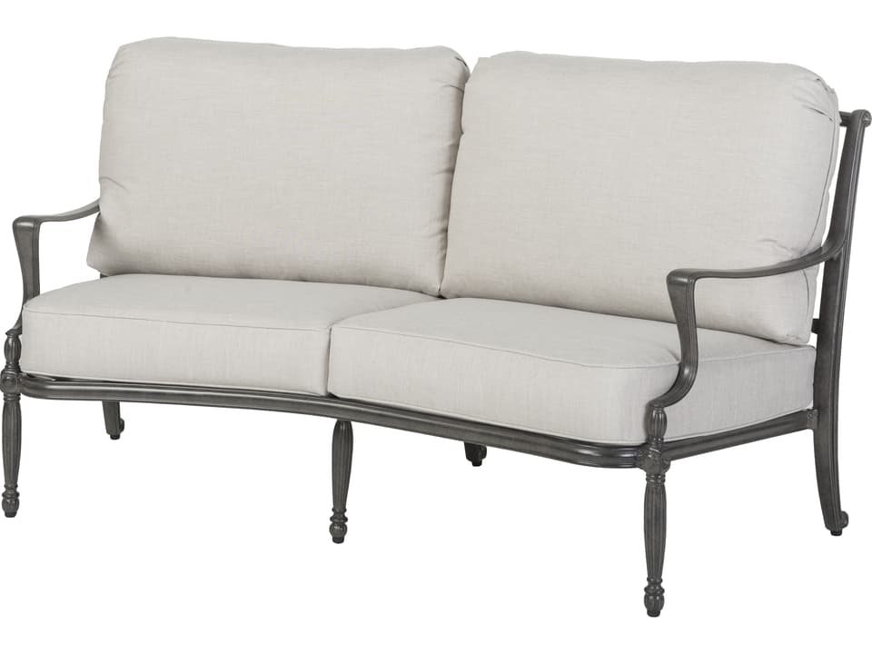 Bel Air Cast Aluminum Curved Loveseat No Cushion