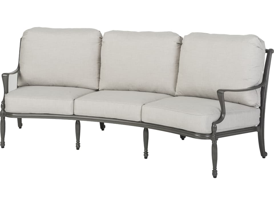 Bel Air Cast Aluminum Curved Sofa No Cushion