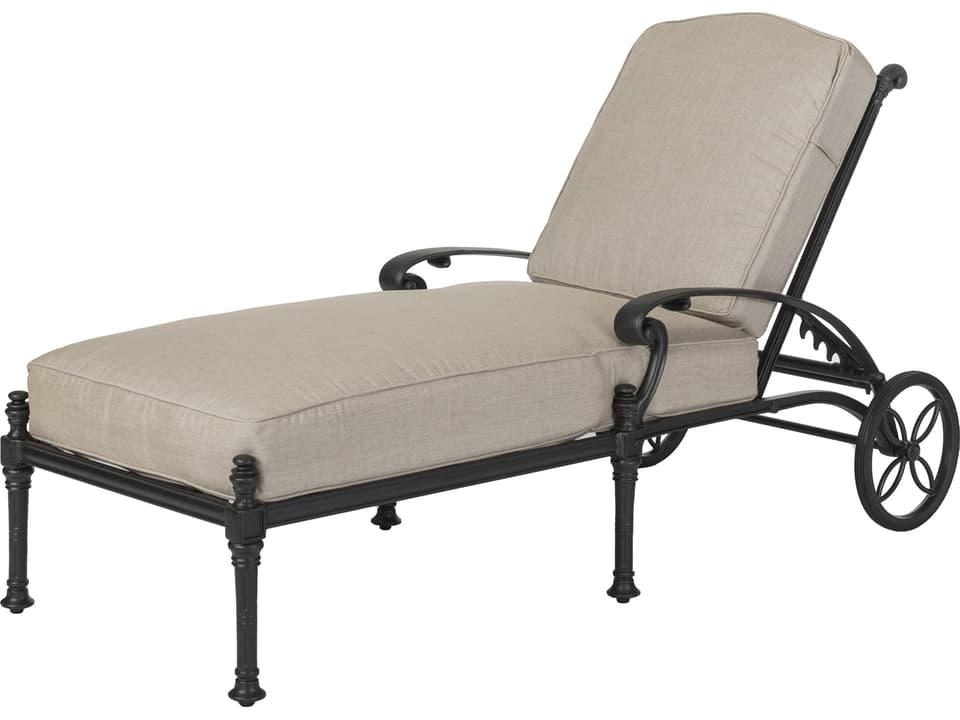 Florence Cast Aluminum Chaise Lounge in Desert Bronze