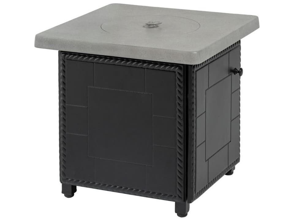 Paradise 24-Inch Square Cast Aluminum Chat Height Fire Pit Base