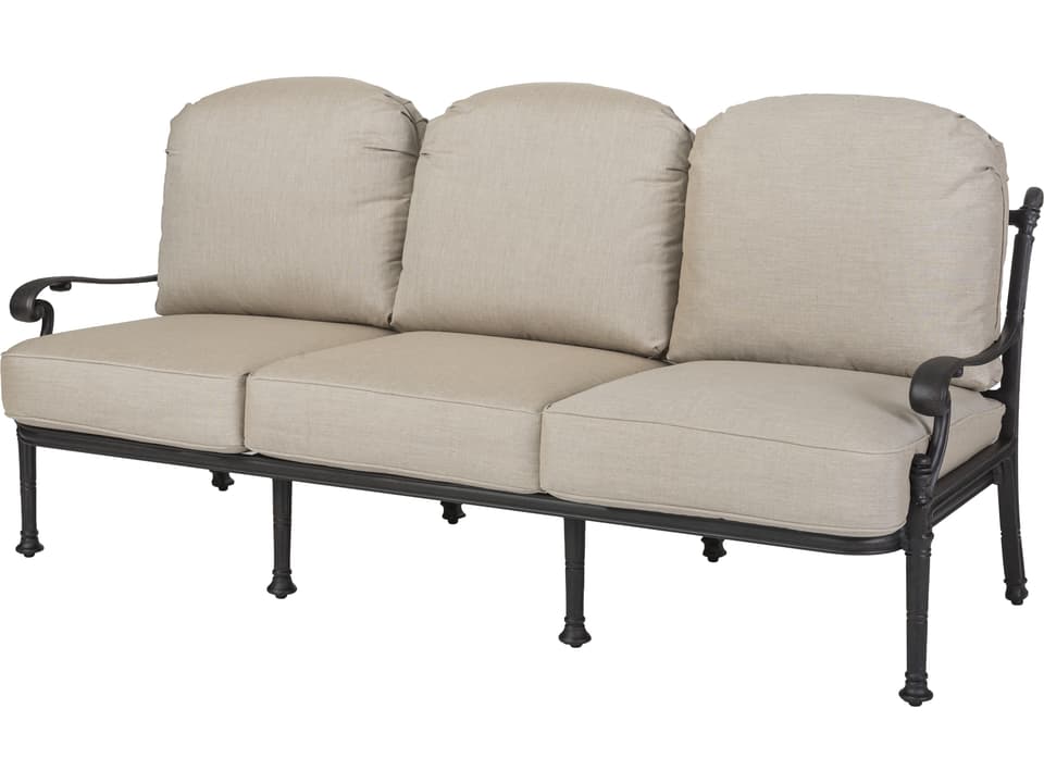 Florence Cast Aluminum Outdoor Sofa in Desert Bronze