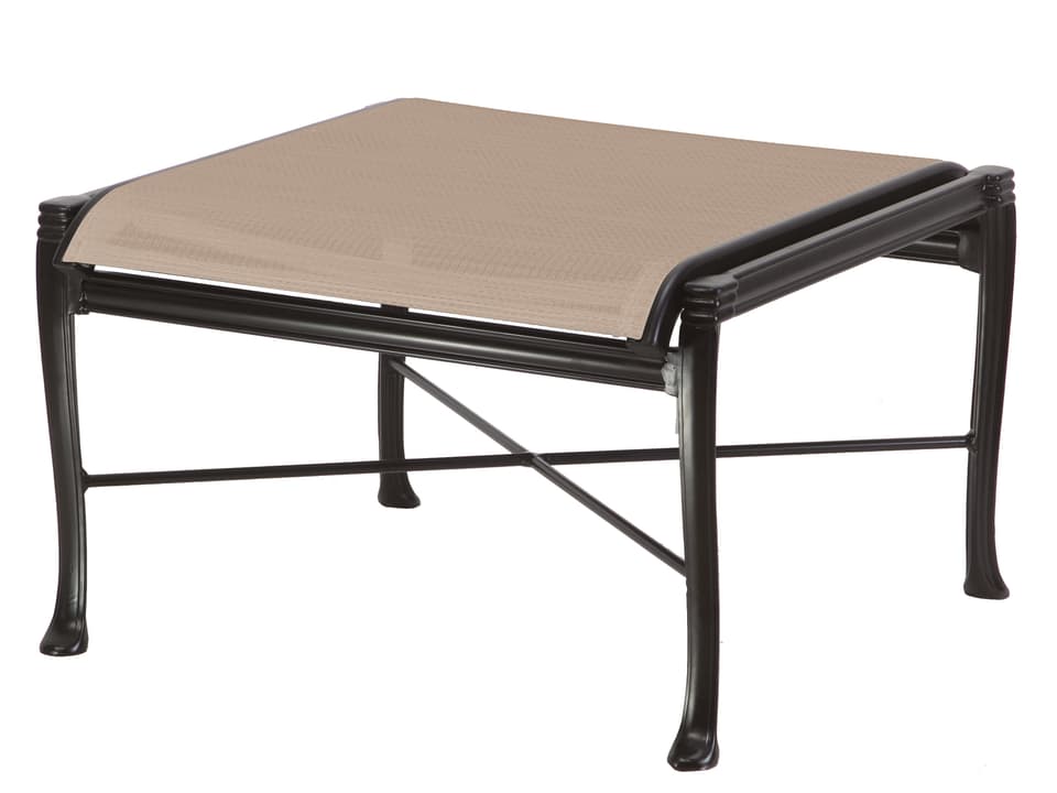 Michigan Sling Cast Aluminum Outdoor Ottoman