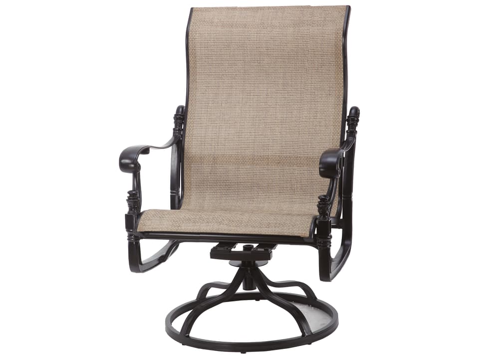 Florence High Back Sling Swivel Rocker Lounge Chair