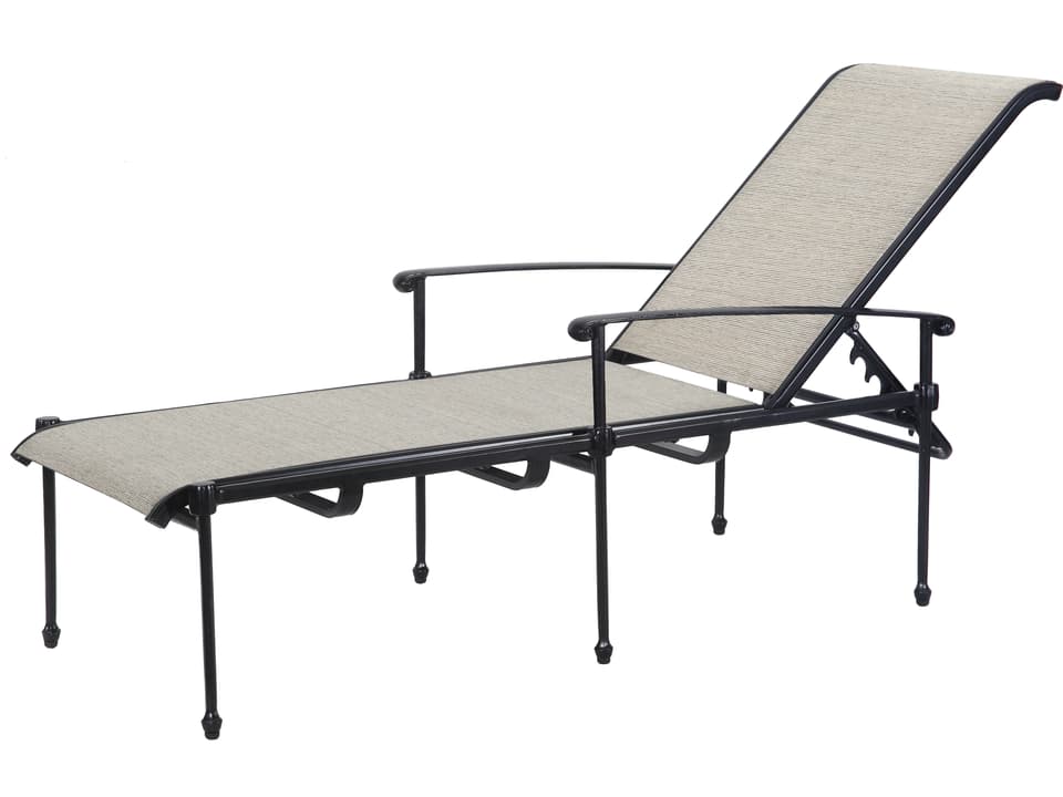 Morro Bay Cast Aluminum Adjustable Sling Chaise Lounge