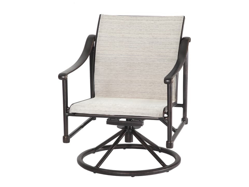 Morro Bay Sling Cast Aluminum Swivel Rocking Lounge Chair