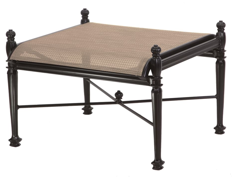 Grand Terrace Sling Cast Aluminum Patio Ottoman