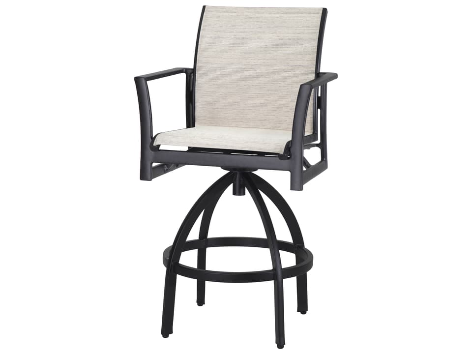Echelon Sling Cast Aluminum Swivel Bar Stool