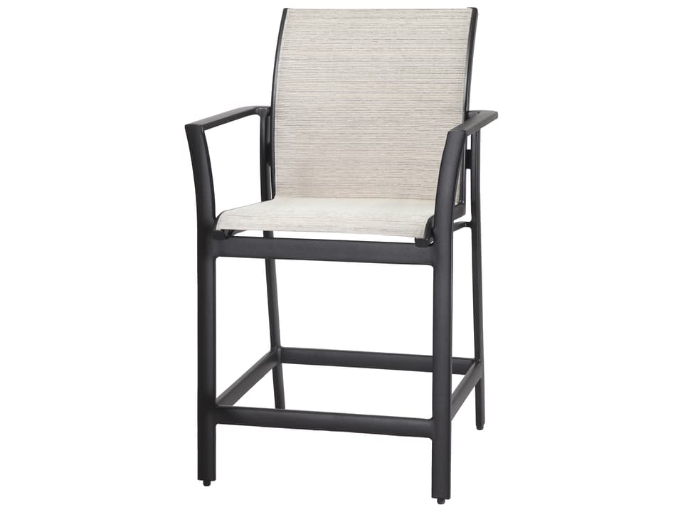 Echelon Sling Cast Aluminum Outdoor Counter Stool with Sling Fabric