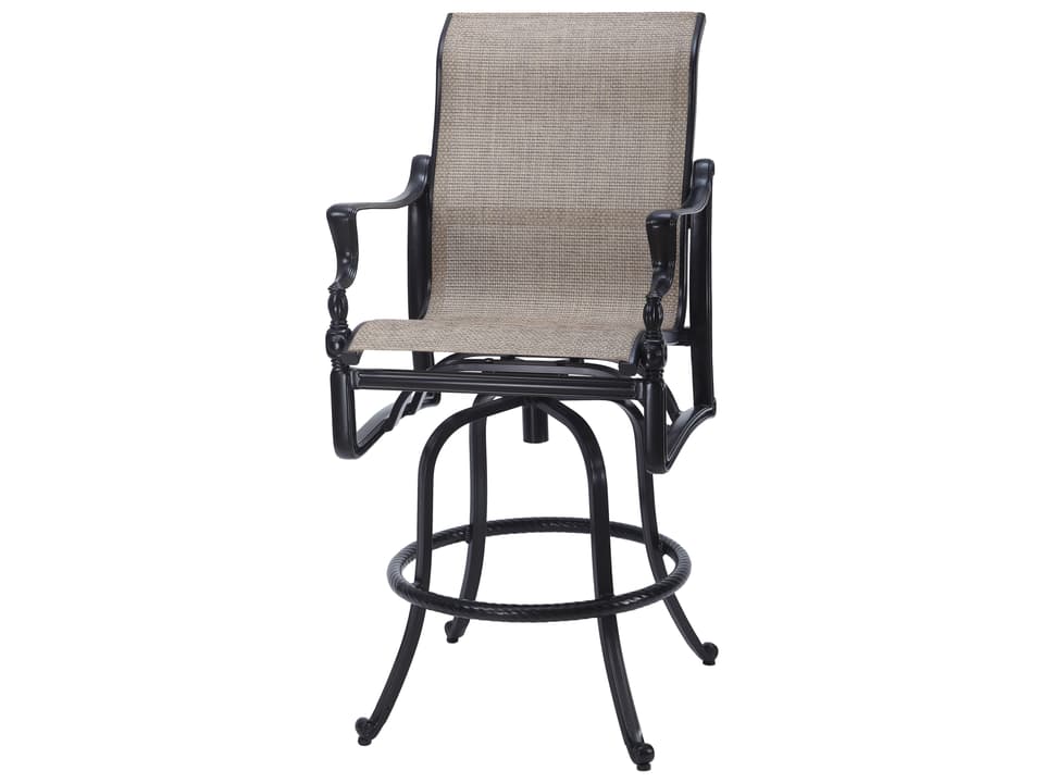 Bel Air Sling Cast Aluminum Swivel Bar Stool